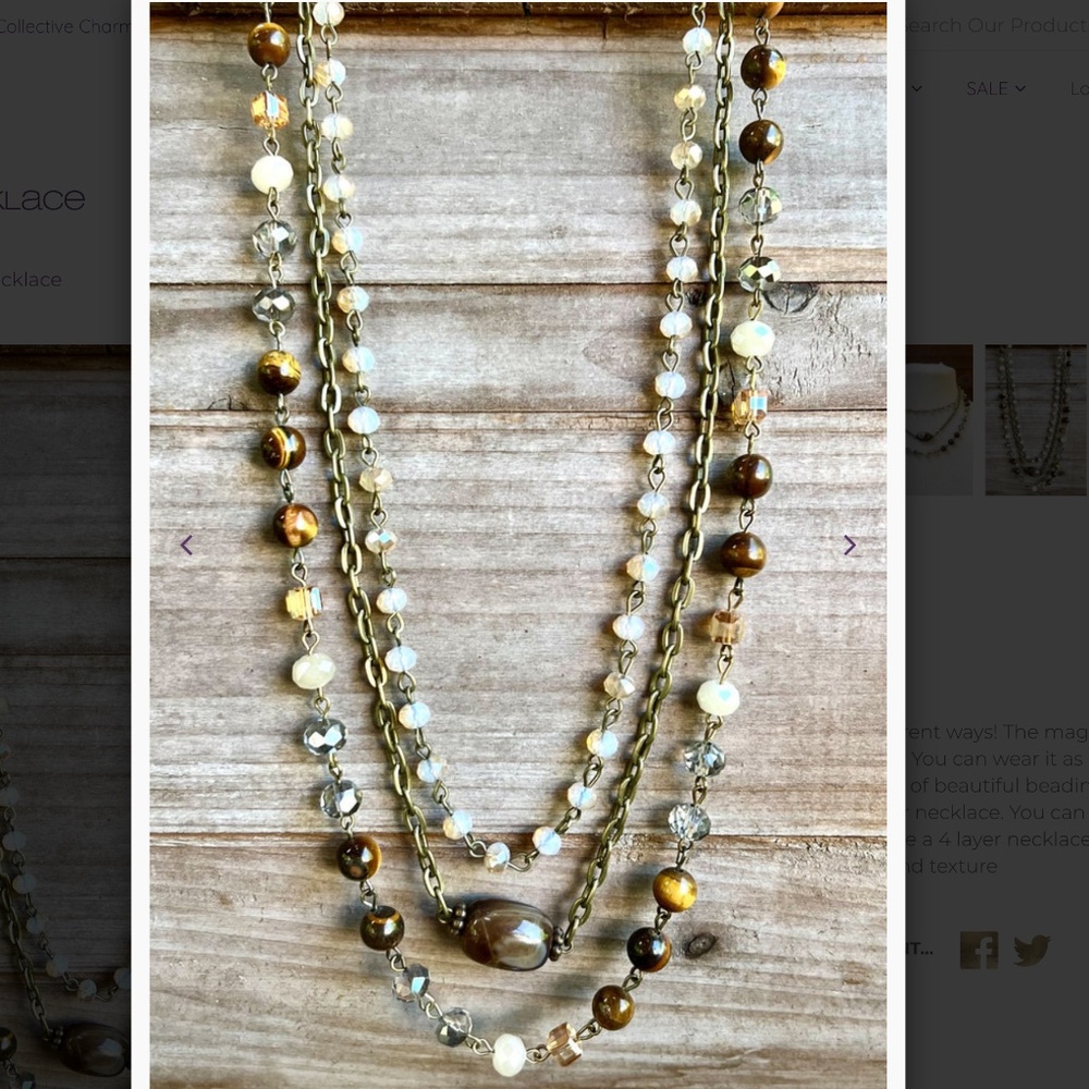 Bohemian “ Heidi “ Magnetic Adjustable Beaded Necklace R1B